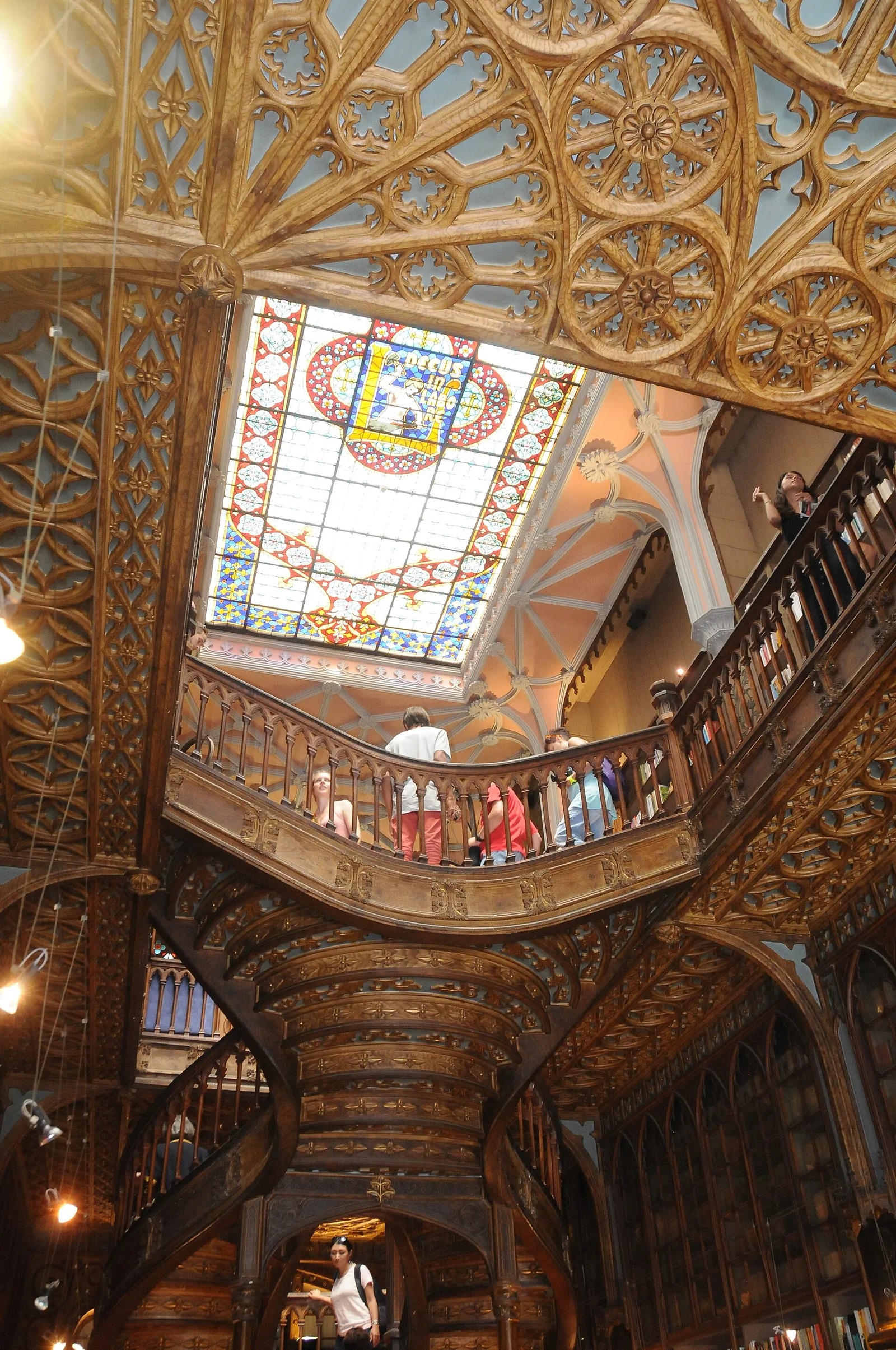 Interior of Livraria Lello in Porto.