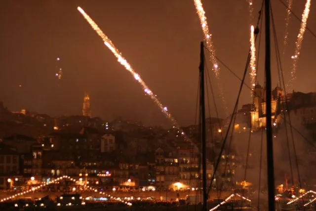 Fireworks during São João do Porto.