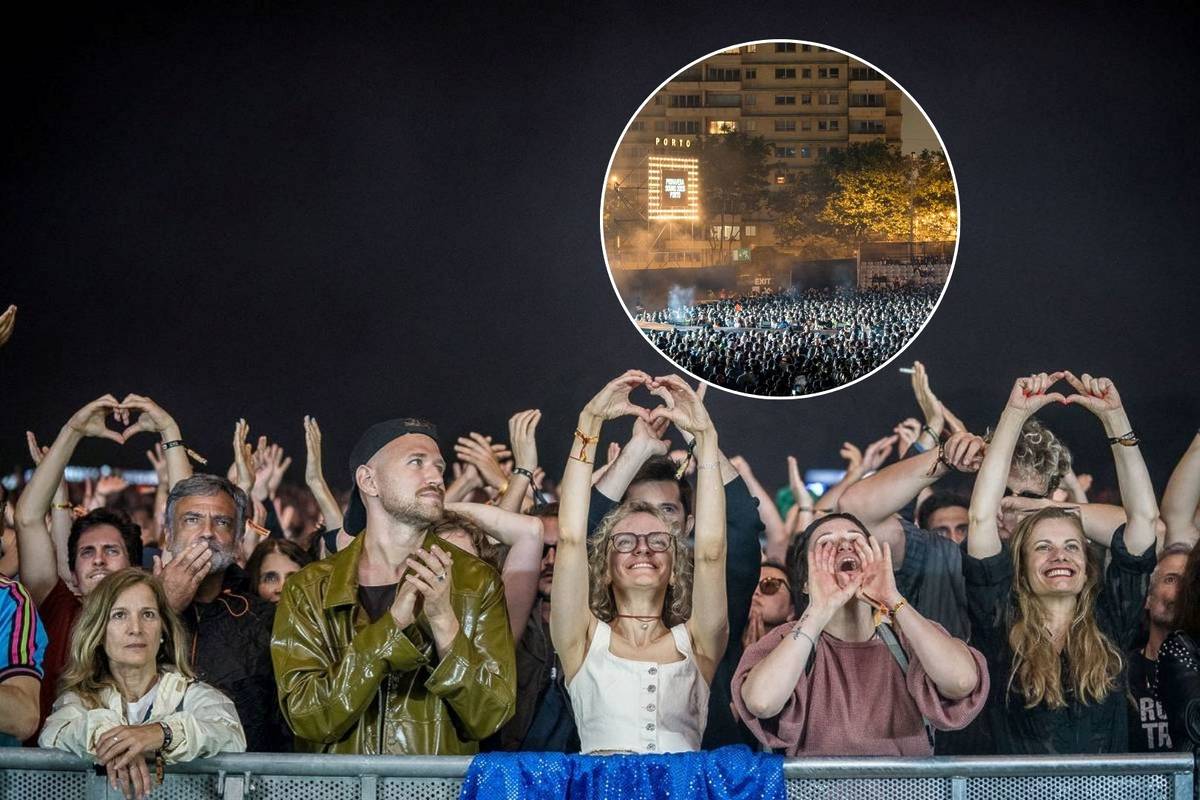 Crowd facing a concert stage at Primavera Sound Porto.